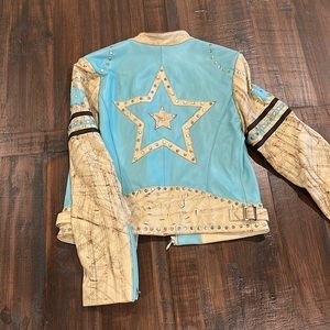 Wilson Maxima Leather Moto Star Jacket S Vintage